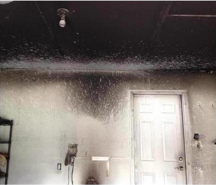 Smoke damage from fire in home